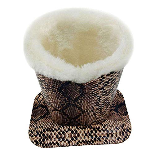 Merssavo Eyeglasses Holder, Modern Plush Lined PU Leather Household Storage Holder Protective [Anti-scratch] [Dustproof] Stand Case for Eyeglass and Sunglasses, Snake Skin Pattern - Thumbnail 2