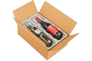 Beclink Wine Shipping Box (2 bottle) with Protective Trays, Biodegradable, Made from Recycled Materials - Pack of 1