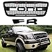 Front Grille Fits 2004-2008 FORD F150 Raptor Style Grill Kits With Amber LED Light and F&R Letter (Black)