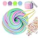 Fluffy Slime, Jumbo Fluffy Floam Slime Stress Relief Toy Scented Sludge Toy, Mix Color 7 Ounce with 3 Slime Tools and foam Balls