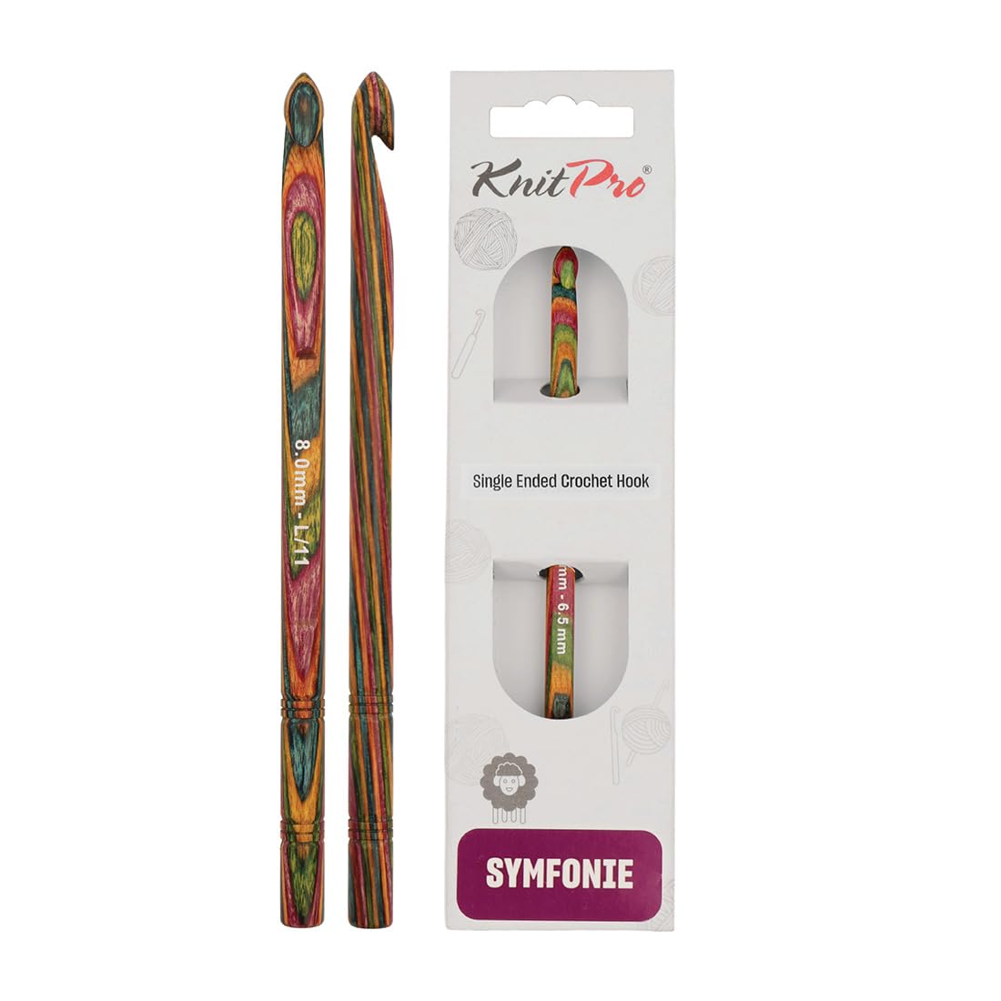 KnitPro Symfonie Single Ended Crochet Hook | 8.00mm