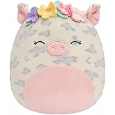 Squishmallows Rare 8-Inch Rosie The Pig with Flower Crown/Headband Plush - Add Rosie to Your Squad, Ultrasoft Stuffed Animal Large Plush Toy, Official Kellytoy Plush (doxl)