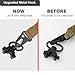 Accmor Rifle Sling 2 Point Gun Sling, 2 Pack Guns Straps Extra Long, Two Points Traditional Slings Rifles Strap with Metal Hook for Outdoor Sports