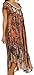 Sakkas 15900 - Bree Long Embroidered Cap Sleeve Marbled Dress - Burnt Sienna - OS