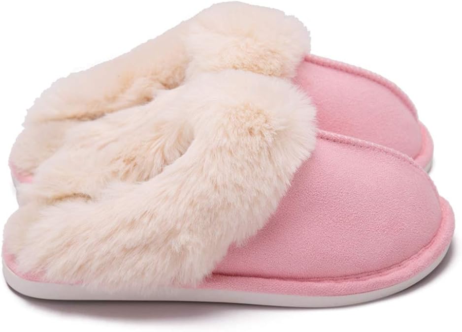 LJTYMM Damen Hausschuhe Leder Lammfell Warm Winter Gefüttert Geschlossen Atmungsaktiv Weiche