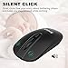 cimetech Rechargeable Wireless Mouse, 2.4G Computer Mouse Cordless Optical Mice, Slim Laptop Mouse with USB Nano Receiver, Compatible with Laptop, PC, Mac - Black