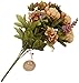 Duovlo Fake Flowers Vintage Artificial Peony Silk Flowers Wedding Home Decoration,Pack of 1 (Coffee)