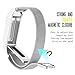 ANCOOL for Fibit Flex Bands Replacement Stainless Steel Magnetic Closure Milanese Band for Fitbit Flex (Large, Silver)
