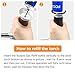 Cooking Torch, Chef Lighter Flame Gun Tool, Kitchen Culinary Refillable, Adjustable Flame and Safety Lock, Creme Brulee Torch for BBQ, Baking, DIY, Soldering (Gas Not Included)