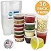 Fit Meal Prep 36 Pack 8 16 32 oz Deli Containers with Lids Variety Pack, US Made Leakproof Assorted Plastic Soup Container, Combo Clear Food Storage Containers for Restaurant, Microwave Freezer Safe