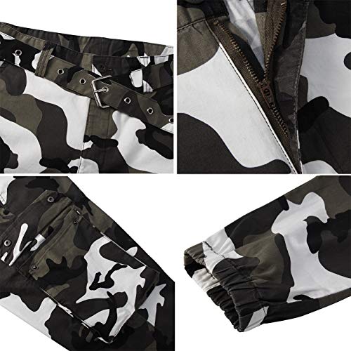 AIDEAONE-Damen-Hosen-Camouflage-High-Waist-Sport-Hosenanzug-Trainingshose