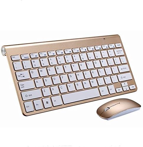 Wireless Keyboard Mouse Jelly Comb 2.4GHz Ultra Thin Compact Portable Small Wireless Keyboard and Mouse Combo Set for PC, Desktop, Computer, Notebook, Laptop, Windows XP/Vista/7/8/10