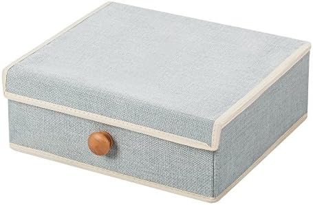 Large Foldable Storage Cube Basket Bin (Blue)