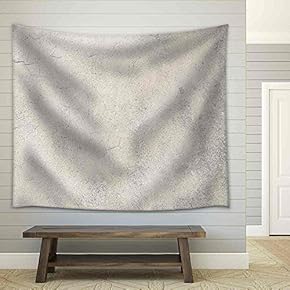 White Wall Texture, Grunge Background - Fabric Wall Tapestry Home Decor - 51x60 inches