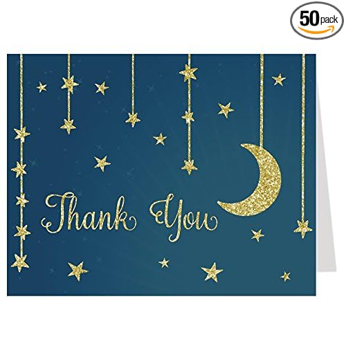 Amazon Com Thank You Greeting Cards Baby Shower Star Ad Moon Amazon Com Thank You Greeting Cards Baby Shower Star Ad Moon