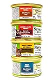 Newman's Own Cat Food Variety Pack - 4 Flavors (Chicken & Salmon, Turkey, Chicken & Brown Rice, and Turkey & Vegetable) - 3 Ounces Each (12 Total Cans)