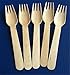 OliaDesign Disposable Wood Cutlery Silverware Forks (100 Piece), White