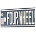 Open Road Brands Jeep Four Wheel Drive Embossed Metal Street Sign - Vintage Jeep Wall Art for Garage, Man Cave or Shop