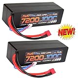 Powerhobby 4S / 4-Cell 14.8v 7200mah 100C-200C Lipo Battery w Deans Plug Hard Case (2 Pack)