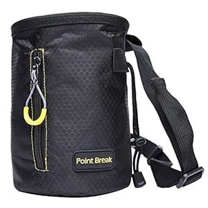 Point Break Basique v2 Climbing Chalk Bag with Belt and Zippered Pocket for Climbing, Gymnastics, Weight Lifting
