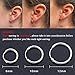 EPIRORA Sterling Silver Hoop Earrings for Women Men, Hypoallergenic Cartilage Earring Endless Small Hoop Earrings Set, 3 Pairs of 925 Sterling Silver Tragus Earrings Nose Lip Rings (10mmx3)