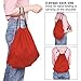 KUUQA 12 Pcs Drawstring Backpack Bags Sport Gym Sack Cinch Bags Bulk for School Traveling and Storage (Red)