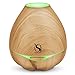 Ultrasonic Aroma Diffuser, Natalie Styx Essential Oil Diffuser, Cool Mist Humidifier, 7 Colors LED Lights, Waterless Auto Shut Off, 300ml Wood Grain Diffuser for Home Office