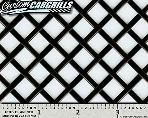 CCG 12"x48" Woven SWAT Grill Mesh Sheet - Gloss Black