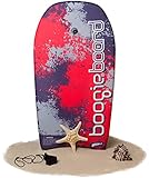 Boogie Board 33 Bodyboard - Durable Fiberclad Deck with Phuzion Core and Leash - Choose Your Graphics (Tidal Splatter, Red/Black)
