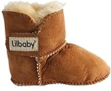 Lilbaby Bergen Merino Sheepskin Baby Bootie (100% PURE Australian Sheepskin, Calf Suede, Velcro Fastener)