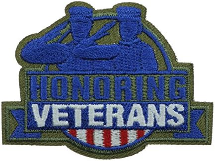 Honoring Veterans Honor Vet Troops Small Iron on Patch Ava3847