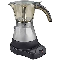 Bene Casa - Black Espresso Coffee Maker with Transparent Carafe - Brews 3 Cups in 5 Minutes - Includes Cool-touch Handle…