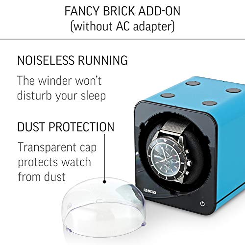 Fancy Brick Stackable Watch Winder Add-On (Without AC Adapter) (Blue)