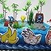 Unique 12 Piece Classic Sonic the Hedgehog Cake Topper Set Featuring 4 Sonic Rings, Super Sonic, Amy Rose, Miles Tails Prower, Sonic, Metal Sonic, Knuckles, And 2 Decorative Cake Pieces