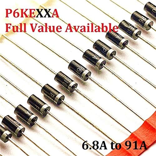 Laliva 20PCS P6KE27A 27A P6KE30A 30A P6KE33A 33A P6KE36A 36A P6KE51A 51A P6KE91A 91A TVS Diode P6KE - (Color: P6KE10A.)