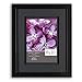 Gallery Solutions 12FW1667 Picture Frame, 8 inches x 10 inches, Black/Black