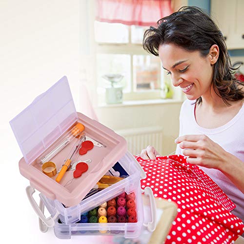 Embroidery Threads, Colourful Embroidery Threads Set Embroidery Floss with DMC Number, Embroidery Set with Organizer Storage Box for Embroidery, Cross-Stitch, Friendship Bracelets - Thumbnail 2