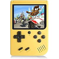 Ouyilu Handheld Games Console for Kids Adults - Retro Video Games Consoles 3 inch Screen 168 Classic Games 8 Bit Game Player with AV Cable Can Play on TV (Yellow-1)