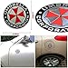 HINSCR Umbrella Corporation Car Badge Decal Umbrella 3D Aluminum Alloy Circle Emblem Sticker for Car Motorcycle (Style B-1 pcs)