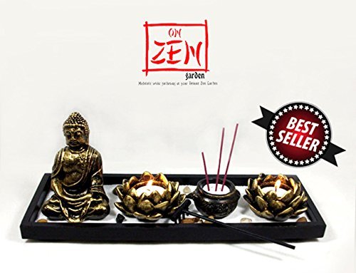 On Zen Garden | Deluxe Zen Garden Brings Peace, Miniature of Japanese Feng Shui Landscape Reduces, House and Office Decorations, Easy Setup