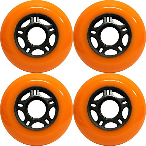 KSS Outdoor Asphalt Formula 89A Inline Skate X4 Wheels, Orange, 76mm