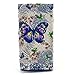 Samsung Jitterbug Touch3 Phone Case,Universal Wallet Clutch Bag Carrying Flip Leather Smartphone Case with Card Slots for Samsung Jitterbug Touch3 - Butterfly Flowers Style