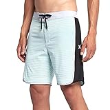 New Hurley Men's Phantom Motion Stripe Boardshort Polyester Spandex Blue