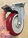 5 inch (Set of 4) with 2 Brake Casters and 2 Fixed Casters - Poly Tread, Sealed Industrial Bearing Wheels - Foghorn Construction