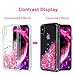 For iPhone Xs Max Case, WORLDMOM Double layer Design Bling Flowing Liquid Floating Sparkle Glitter Waterfall TPU Protective Phone Case for Apple iPhone XS Max [6.5 Inch 2018], Rose Gold