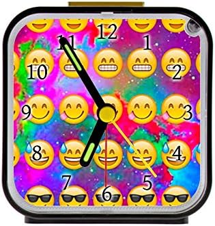 emoji Custom Square Black Alarm Clock