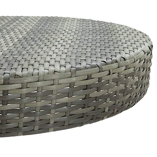Festnight Polyrattan Beistelltisch Gartentisch Gartenmöbel Beistelltische Balkontisch Rattanmöbel Poly-Rattan Grau 75… – Bild 4