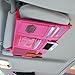 Multi-function Colorful Auto Car Visor Vehicle Sun Visor Storage/Tissue Bag Holder A09-4-012(pink)