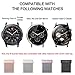 Fullmosa Compatible Gear S3 Bands, 22mm Watch Band Quick Release Compatible Samsung Galaxy 46mm/Gear S3 Frontier/Classic,Huawei Watch 2 Classic/GT Watch Band, Black
