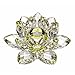 Amlong Crystal Hue Reflection Lotus Flower with Gift Box, 4 inch, Yellow